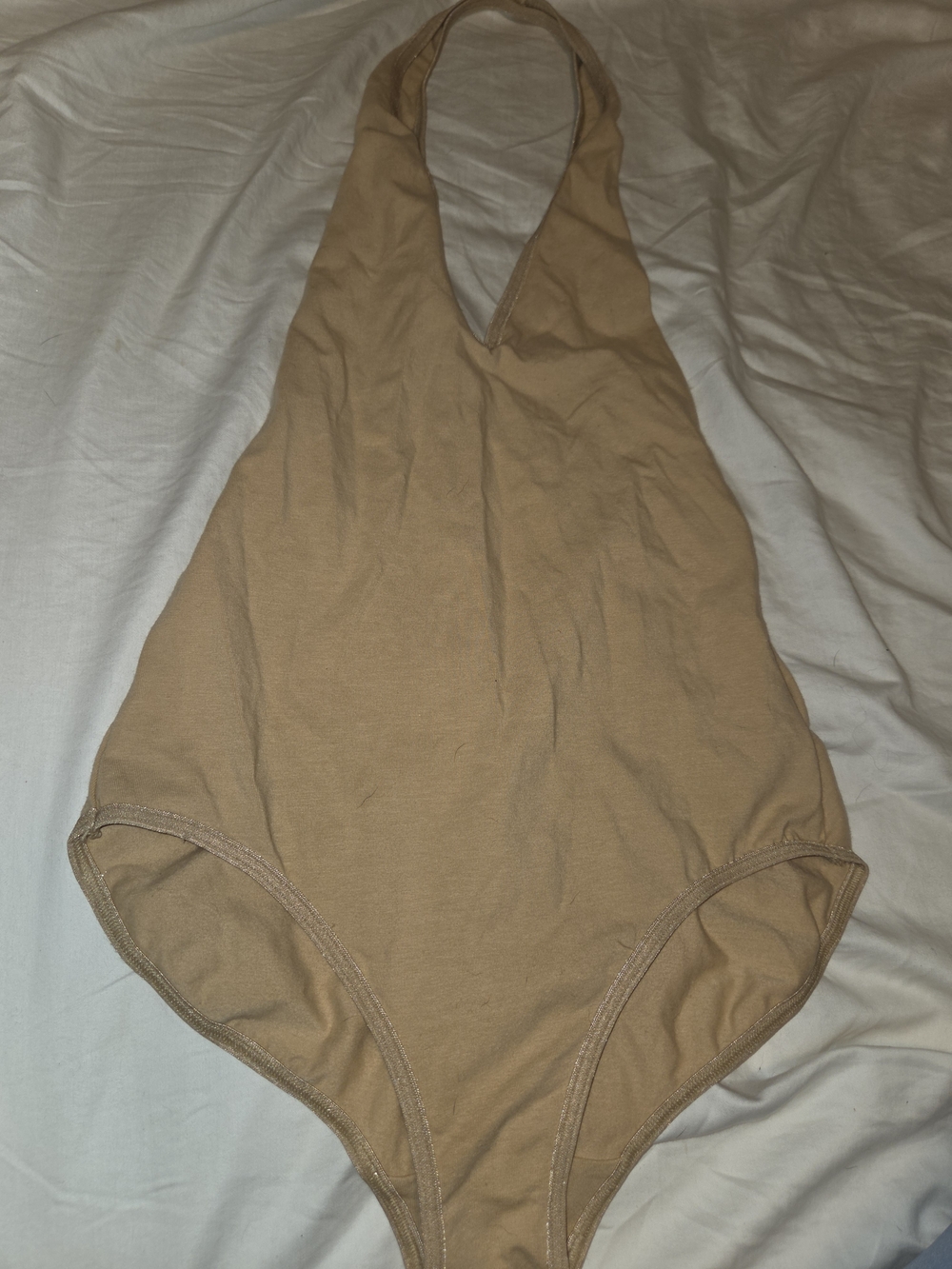 American Apparel Kids Halter One-Piece in Tan